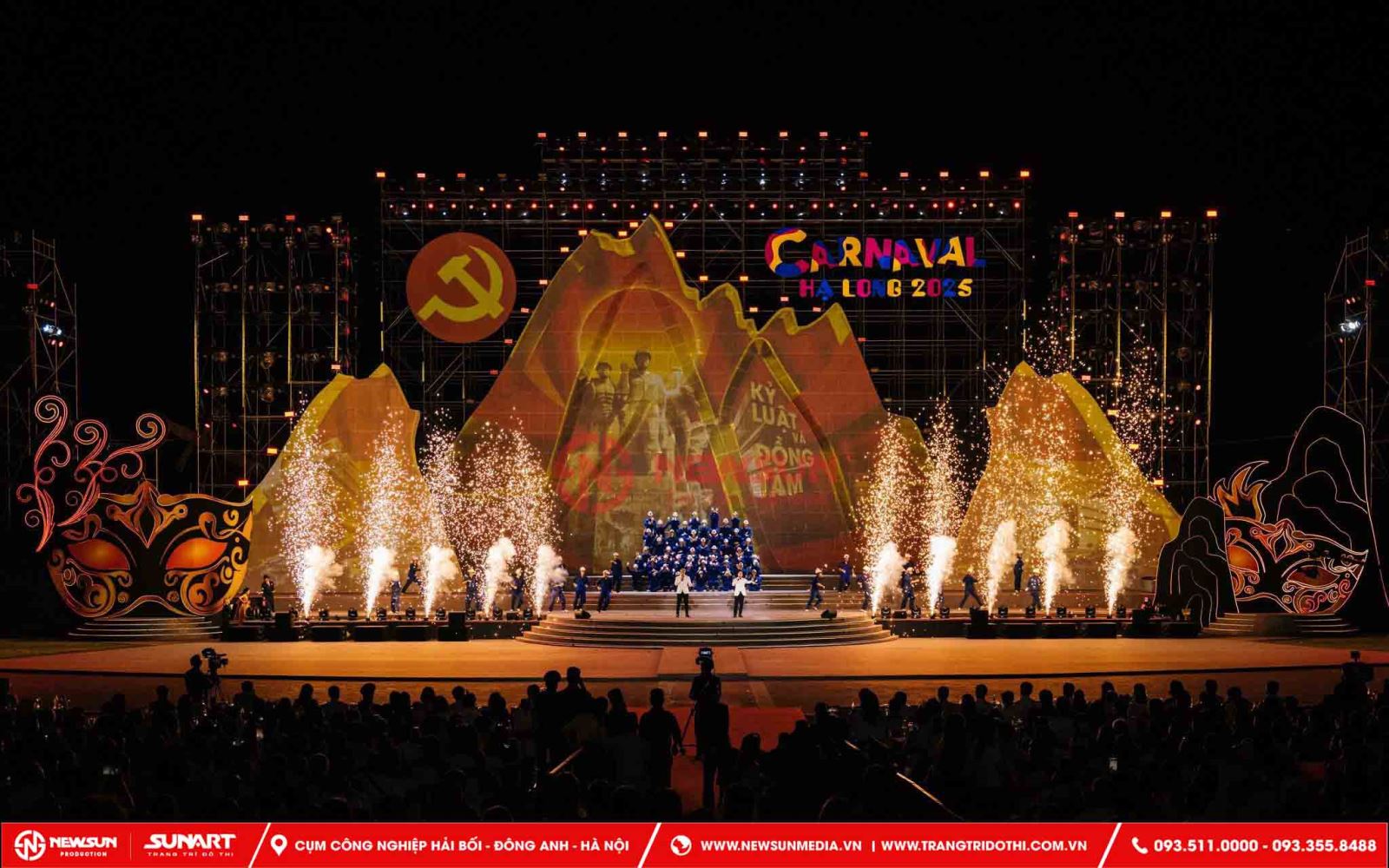 Thi công sự kiện sân khấu trên biển Carnaval 2025 tại Hạ Long, Quảng Ninh